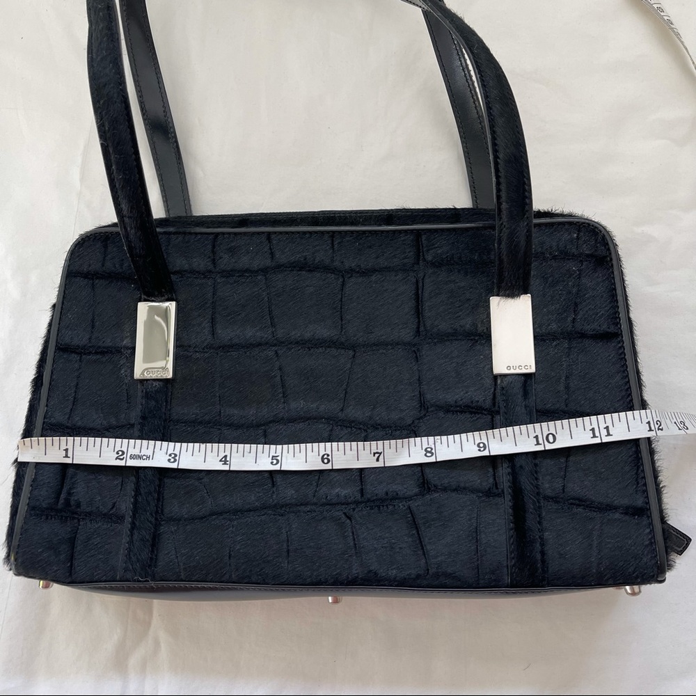 Gucci handbag shoulder bag pony hair rare vintage